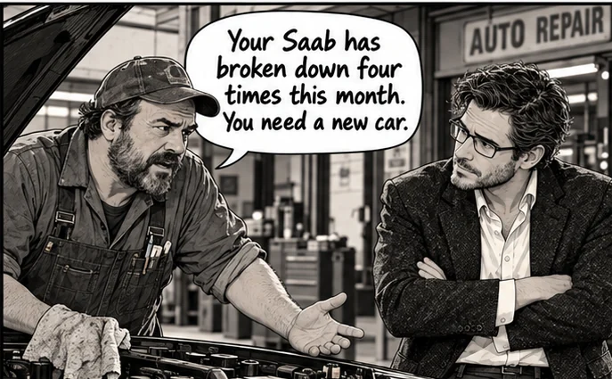 Panel 1 of 4 from Episode 005, “The Mechanic”