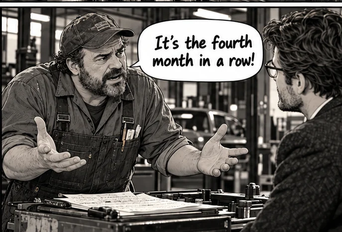 Panel 3 of 4 from Episode 005, “The Mechanic”