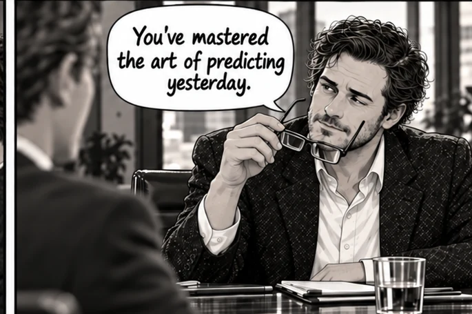 Panel 4 of 4 from Episode 007, “The Perfect Forecast”