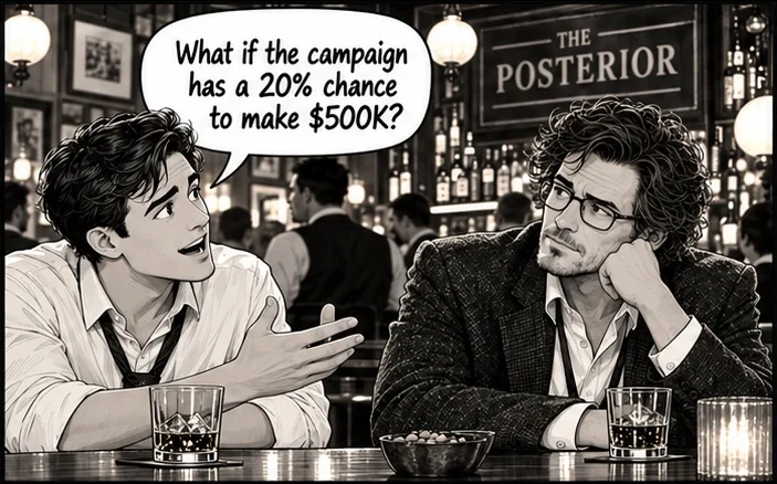 Panel 1 of 4 from Episode 013, “The Expected Value”