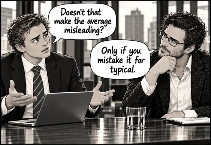 Panel 3 of 4 from Episode 015, “The Average Customer”